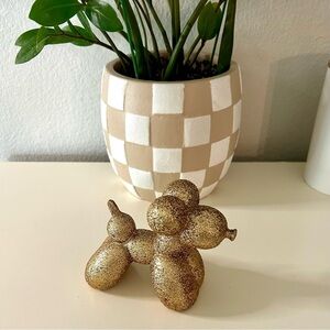 (Bundle 3 for $15) Gold Glitter Balloon Dog Paperweight Decor